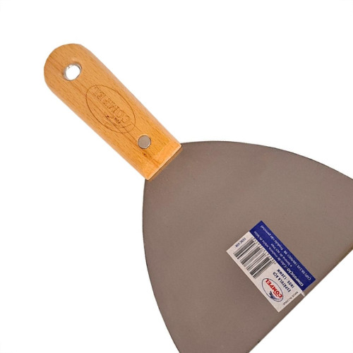 Espatula Compel Aco Inox Cabo Madeira 120Mm - Kit C/6 Pecas Espatula Compel Aco Inox Cabo Madeira 120Mm - Kit C/6 Pecas