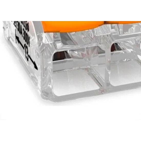 Conector Wago Para Chuveiro 2 Polos - 6Mm - 41A. 221-612 Com 3 Pecas Conector Wago Para Chuveiro 2 Polos - 6Mm - 41A. 221-612 Com 3 Pecas
