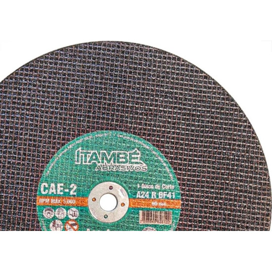 Disco Corte Ferro Itambe 12''X1/8''X5/8'' 2 Telas Cae-2 Disco Corte Ferro Itambe 12''X1/8''X5/8'' 2 Telas Cae-2