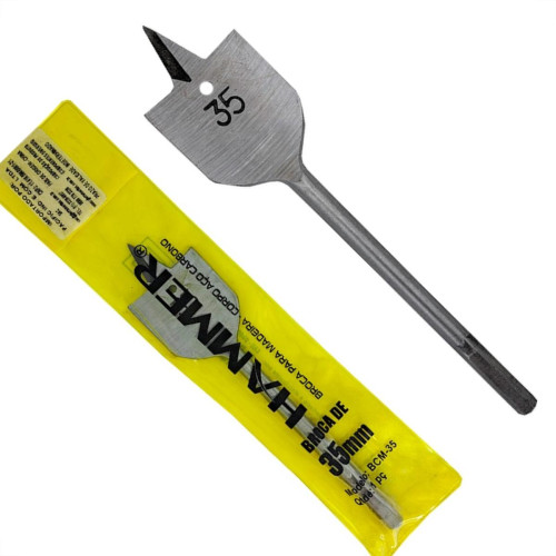 Broca Chata Madeira Hammer Para Dobradica Caneco 35Mm Broca Chata Madeira Hammer Para Dobradica Caneco 35Mm