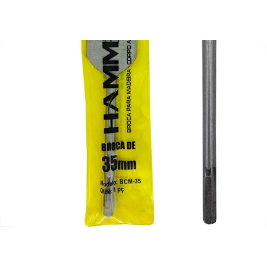 Broca Chata Madeira Hammer Para Dobradica Caneco 35Mm Broca Chata Madeira Hammer Para Dobradica Caneco 35Mm