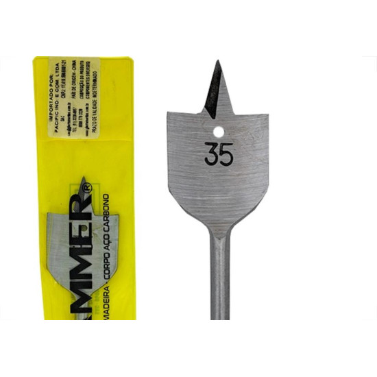 Broca Chata Madeira Hammer Para Dobradica Caneco 35Mm Broca Chata Madeira Hammer Para Dobradica Caneco 35Mm