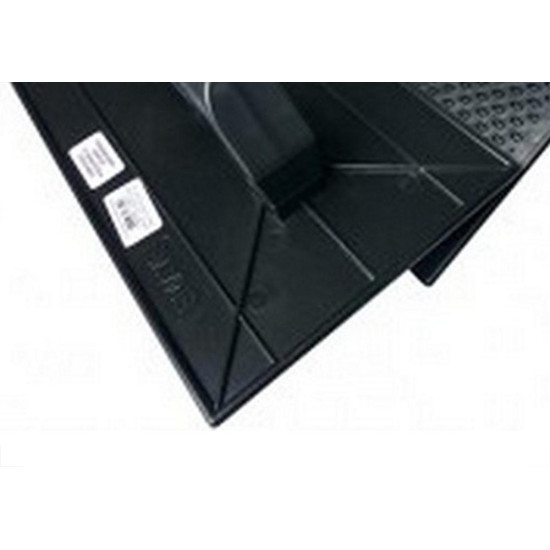 Desempenadeira Pvc Emave Preta Corrugada 18 X30Cm - Kit C/6 Pecas Desempenadeira Pvc Emave Preta Corrugada 18 X30Cm - Kit C/6 Pecas