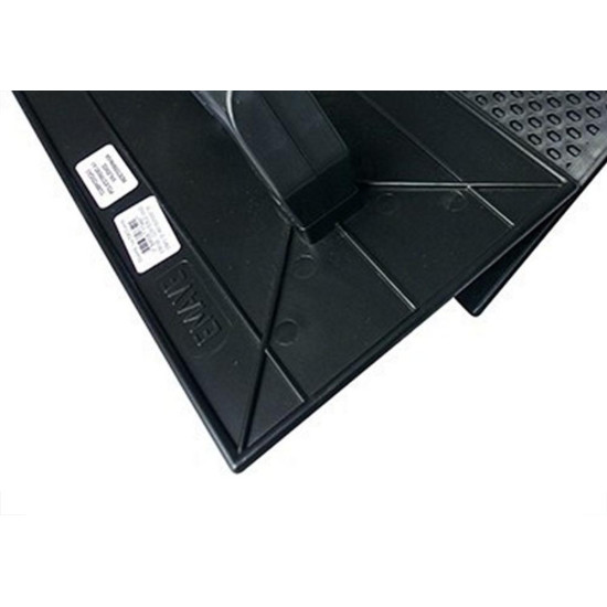Desempenadeira Pvc Emave Preta Corrugada 22 X34Cm - Kit C/6 Pecas Desempenadeira Pvc Emave Preta Corrugada 22 X34Cm - Kit C/6 Pecas