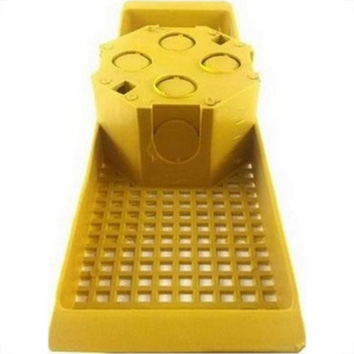 Suporte Laje Emave Com Caixa 25Cm Piso Amarelo - Kit C/10 Pecas Suporte Laje Emave Com Caixa 25Cm Piso Amarelo - Kit C/10 Pecas