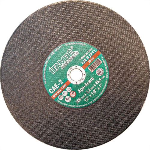 Disco Corte Ferro Itambe 12''X1/8''X1'' 2 Telas Cae-2 Disco Corte Ferro Itambe 12''X1/8''X1'' 2 Telas Cae-2