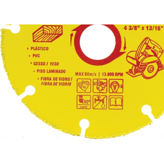 Disco Para Madeira Tungstenio Starrett Dct 110-20Mm