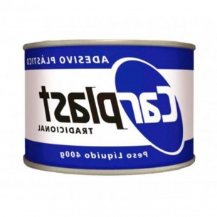 Massa Plastica Maxi Carplastic Cinza 400G - Kit C/12 Pecas