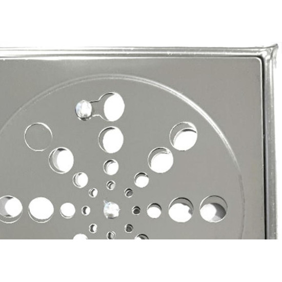 Grelha Aco Inox Quadrada Overtime 10X10Cm Com Fecho + Caixilho Grelha Aco Inox Quadrada Overtime 10X10Cm Com Fecho + Caixilho