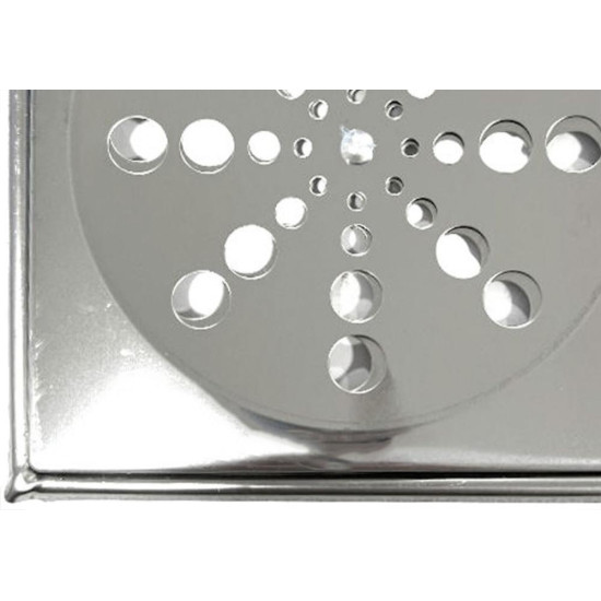 Grelha Aco Inox Quadrada Overtime 15X15Cm Com Fecho + Caixilho Grelha Aco Inox Quadrada Overtime 15X15Cm Com Fecho + Caixilho