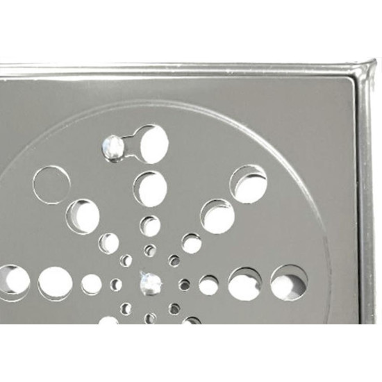 Grelha Aco Inox Quadrada Overtime 15X15Cm Com Fecho + Caixilho Grelha Aco Inox Quadrada Overtime 15X15Cm Com Fecho + Caixilho
