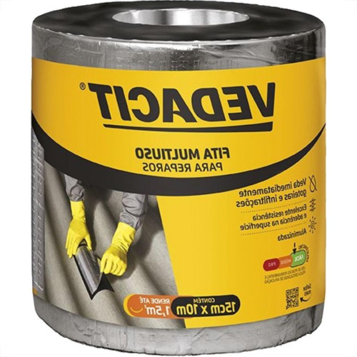 Fita Multiuso Otto Vedacit Autoadesiva 15Cm X 10M Fita Multiuso Otto Vedacit Autoadesiva 15Cm X 10M