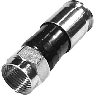 Conector Fio Coaxial Aubor Compressao Rg-06 Cartela Com 4 Pecas