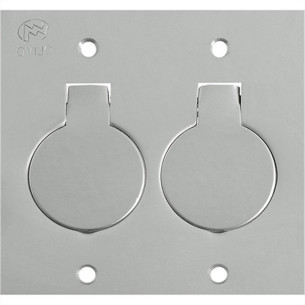 Placa Para Piso Inox 4X4 Olivo Com 2 Modulos Rj11