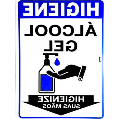 Placa Look 20X30Cm (Alcool Gel Vertical) - Kit C/5 Pecas Placa Look 20X30Cm (Alcool Gel Vertical) - Kit C/5 Pecas