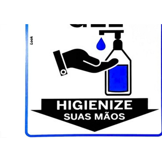 Placa Look 20X30Cm (Alcool Gel Vertical) - Kit C/5 Pecas Placa Look 20X30Cm (Alcool Gel Vertical) - Kit C/5 Pecas