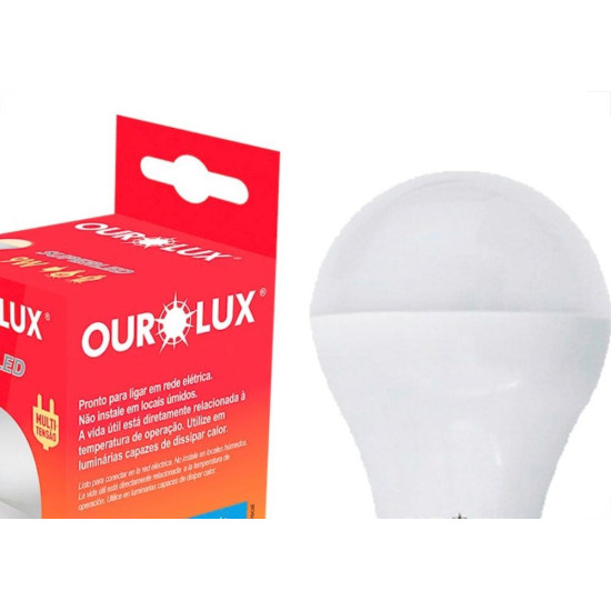Lampada Led Bulbo Ourolux A60 - 9W. 3000K. Lampada Led Bulbo Ourolux A60 - 9W. 3000K.