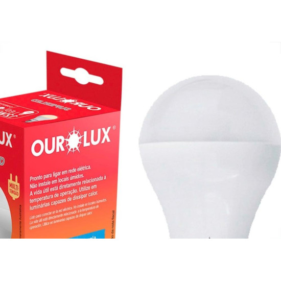Lampada Led Bulbo Ourolux A60 - 12W. 3000K. Lampada Led Bulbo Ourolux A60 - 12W. 3000K.