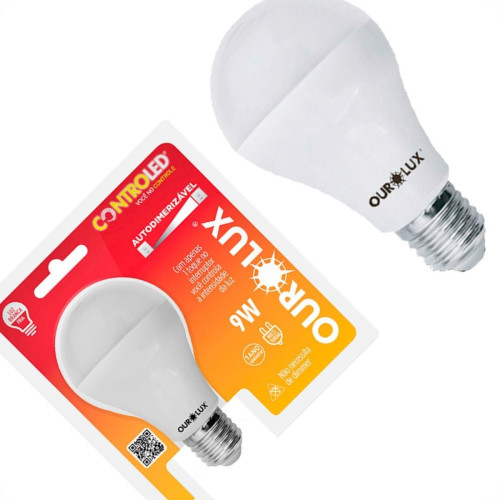 Lampada Led Bulbo Controled Ourolux 9W. Autodimerizavel Lampada Led Bulbo Controled Ourolux 9W. Autodimerizavel