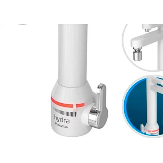 Torneira Eletrica Hydra Com Filtro Puravitta Parede Branca 220V. Torneira Eletrica Hydra Com Filtro Puravitta Parede Branca 220V.