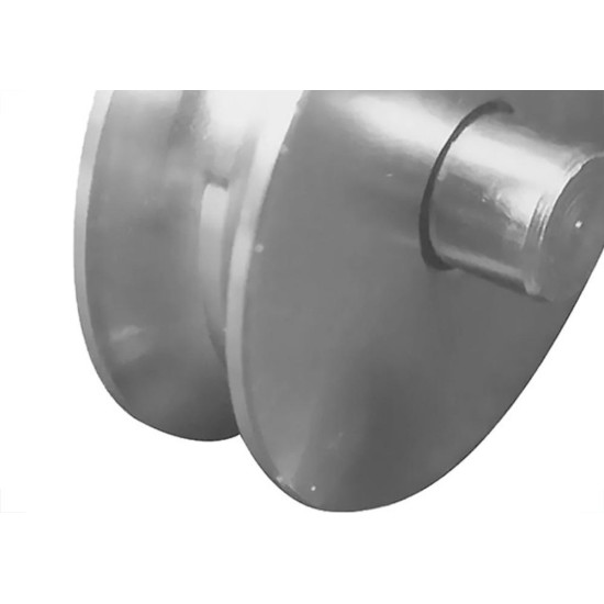 Roldana Para Portao Jocec ''V'' 1.1/2'' Com Eixo E Rolamento - Kit C/2 Pecas Roldana Para Portao Jocec ''V'' 1.1/2'' Com Eixo E Rolamento - Kit C/2 Pecas