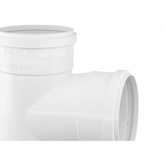 Te Esgoto Fortlev 100Mm - Kit C/10 Pecas Te Esgoto Fortlev 100Mm - Kit C/10 Pecas
