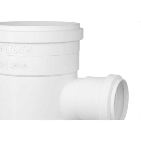 Te Esgoto Fortlev Reducao 75X50Mm - Kit C/10 Pecas Te Esgoto Fortlev Reducao 75X50Mm - Kit C/10 Pecas