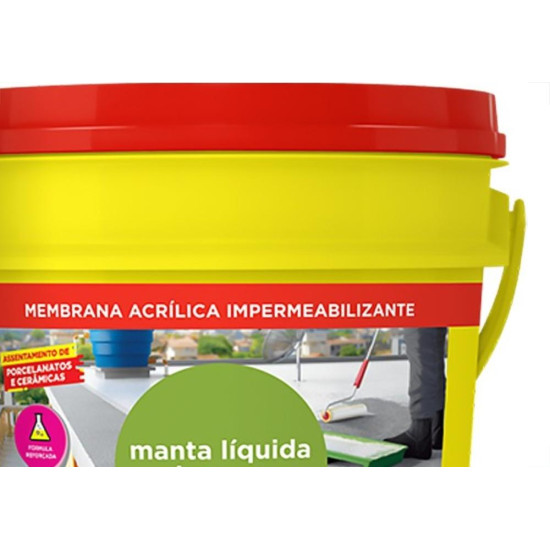 Impermeabilizante Quartzolit Manta Liquida Branco 4Kg Impermeabilizante Quartzolit Manta Liquida Branco 4Kg