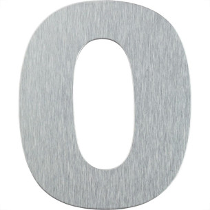 Numero Residencial Atlas Escovado No.0 - 12,5Cm