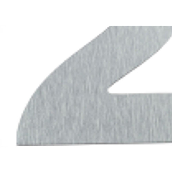 Numero Residencial Atlas Escovado No.2 - 12,5Cm Numero Residencial Atlas Escovado No.2 - 12,5Cm