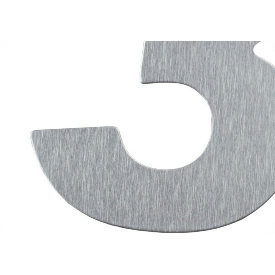Numero Residencial Atlas Escovado No.3 - 12,5Cm