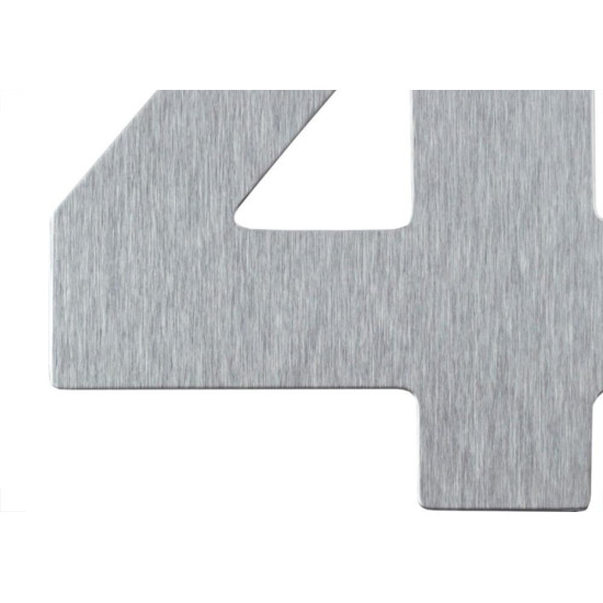 Numero Residencial Atlas Escovado No.4 - 12,5Cm