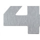 Numero Residencial Atlas Escovado No.4 - 12,5Cm