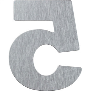 Numero Residencial Atlas Escovado No.5 - 12,5Cm