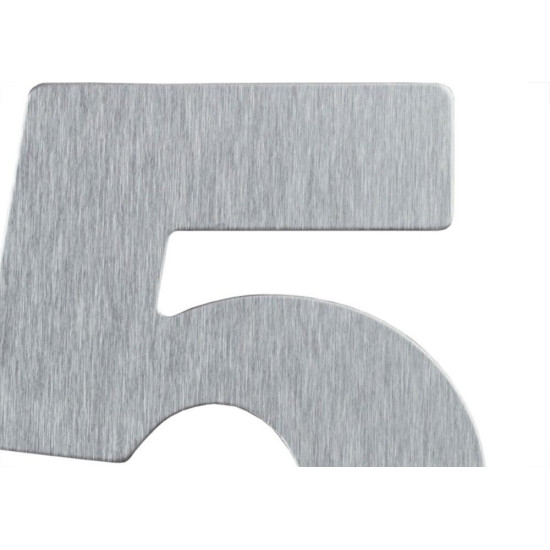 Numero Residencial Atlas Escovado No.5 - 12,5Cm Numero Residencial Atlas Escovado No.5 - 12,5Cm