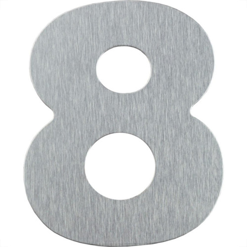 Numero Residencial Atlas Escovado No.8 - 12,5Cm Numero Residencial Atlas Escovado No.8 - 12,5Cm