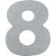 Numero Residencial Atlas Escovado No.8 - 12,5Cm Numero Residencial Atlas Escovado No.8 - 12,5Cm