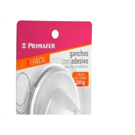 Gancho Adesivo Atlas Primafer Branco 2,0Kg Com 01 Peca