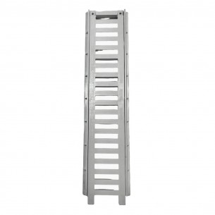 Grelha Plastica Reforcada Linear Estrela Com Porta Grelha 10X50Cm Branca - 1700