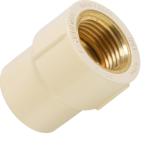 Luva Transicao Agua Quente Cpvc Ultraterm Krona Rosca Femea 22Mmx3/4'' - 1364 Luva Transicao Agua Quente Cpvc Ultraterm Krona Rosca Femea 22Mmx3/4'' - 1364