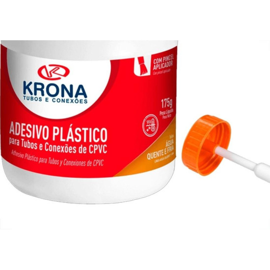 Cola Para Tubos E Conexoes Cpvc Ultraterm Krona 175Gr Com Pincel (Agua Quente)