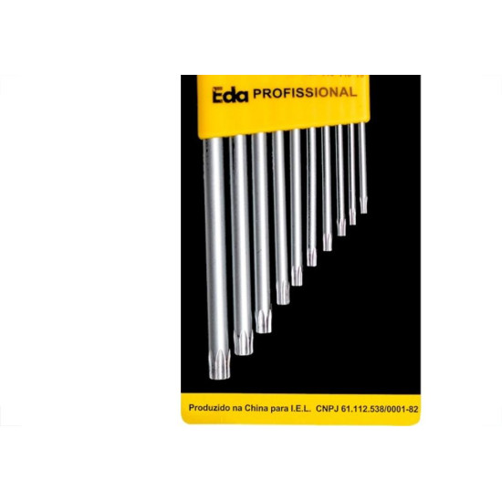 Chave Torx Eda Tipo ''L'' Jogo Com 10 Pecas T9 A T50 - 8Qh