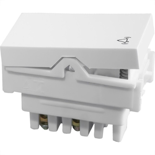 Kit C/4 - Modulo Ilumi Vivaz 1 Tecla Campainha 10A. Branc...