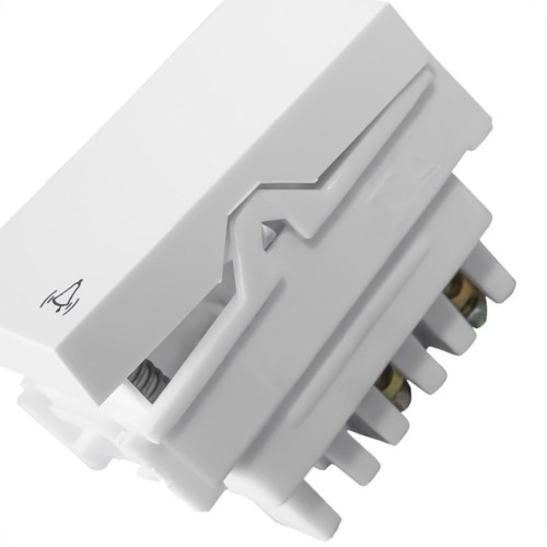 Kit C/4 - Modulo Ilumi Vivaz 1 Tecla Campainha 10A. Branc...