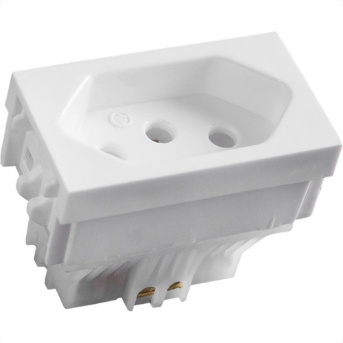 Modulo Ilumi Vivaz 1 Tomada 10A. Branco 75140 Modulo Ilumi Vivaz 1 Tomada 10A. Branco 75140