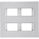 Placa Conjunto Modular Ilumi Vivaz 4X4 - 2 Modulos + 2 Modulos + Suporte 77070 Placa Conjunto Modular Ilumi Vivaz 4X4 - 2 Modulos + 2 Modulos + Suporte 77070