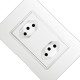 Kit C/3 - Conjunto Ilumi Vivaz Branco Com Placa 2 Tomadas... Kit C/3 - Conjunto Ilumi Vivaz Branco Com Placa 2 Tomadas...