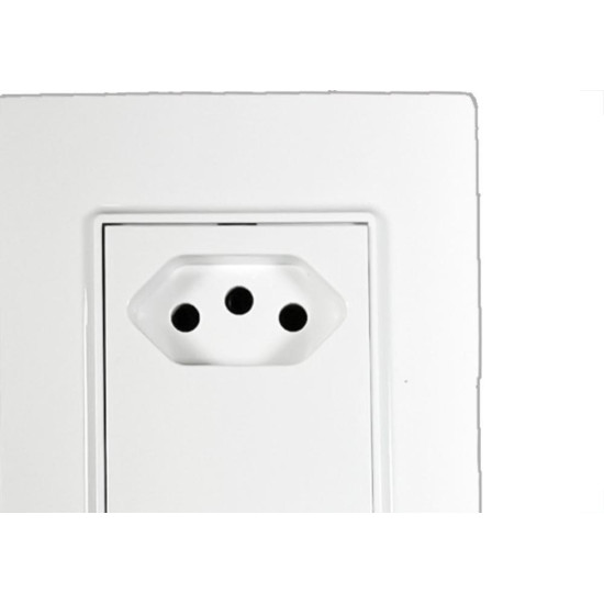 Kit C/3 - Conjunto Ilumi Vivaz Branco Com Placa 2 Tomadas... Kit C/3 - Conjunto Ilumi Vivaz Branco Com Placa 2 Tomadas...