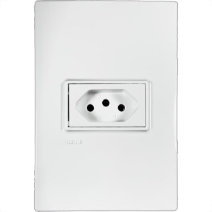 Kit C/2 - Conjunto Ilumi Vivaz Branco Com Placa 1 Tomada ...