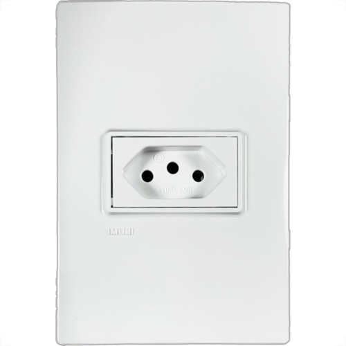 Kit C/4 - Conjunto Ilumi Vivaz Branco Com Placa 1 Tomada ...